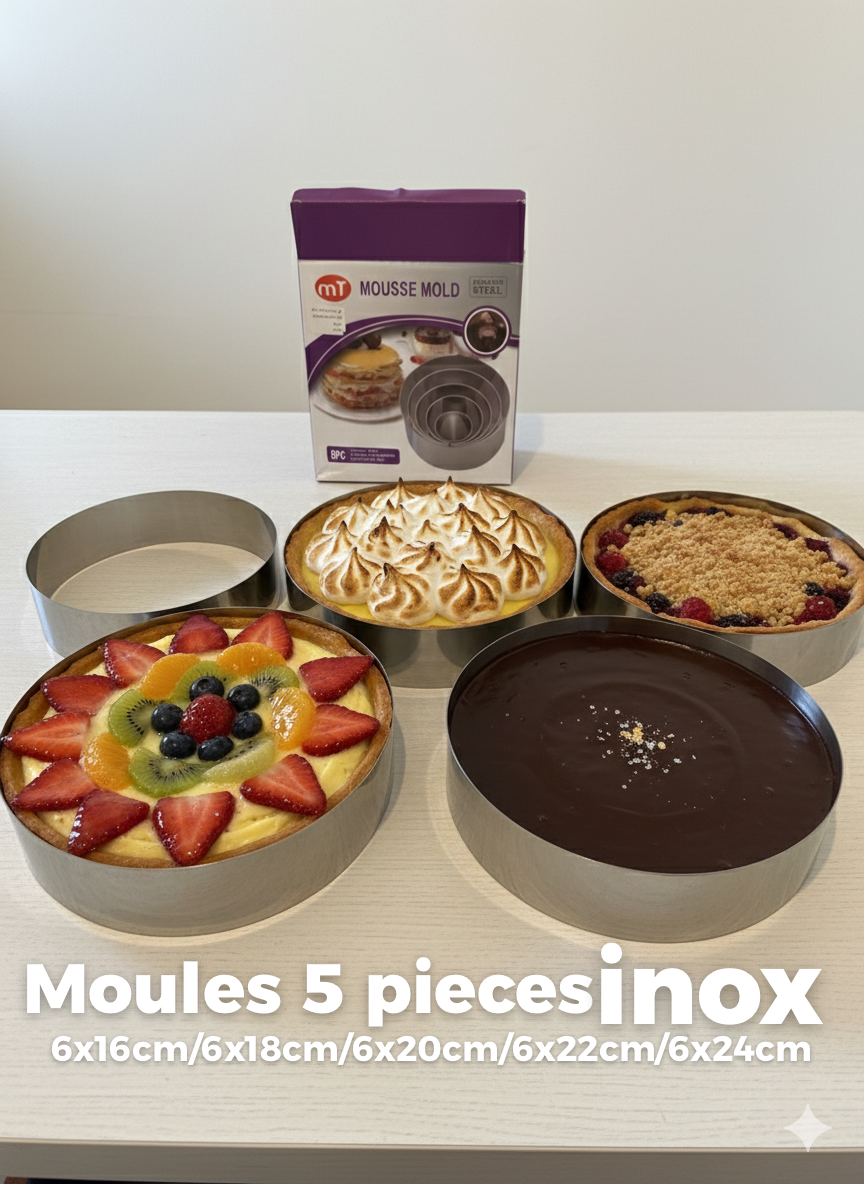 Moules inox pour pâtisserie